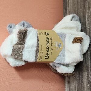 NEW BEARPAW Ladies 3-Pair Cozy Crew Chenille Socks